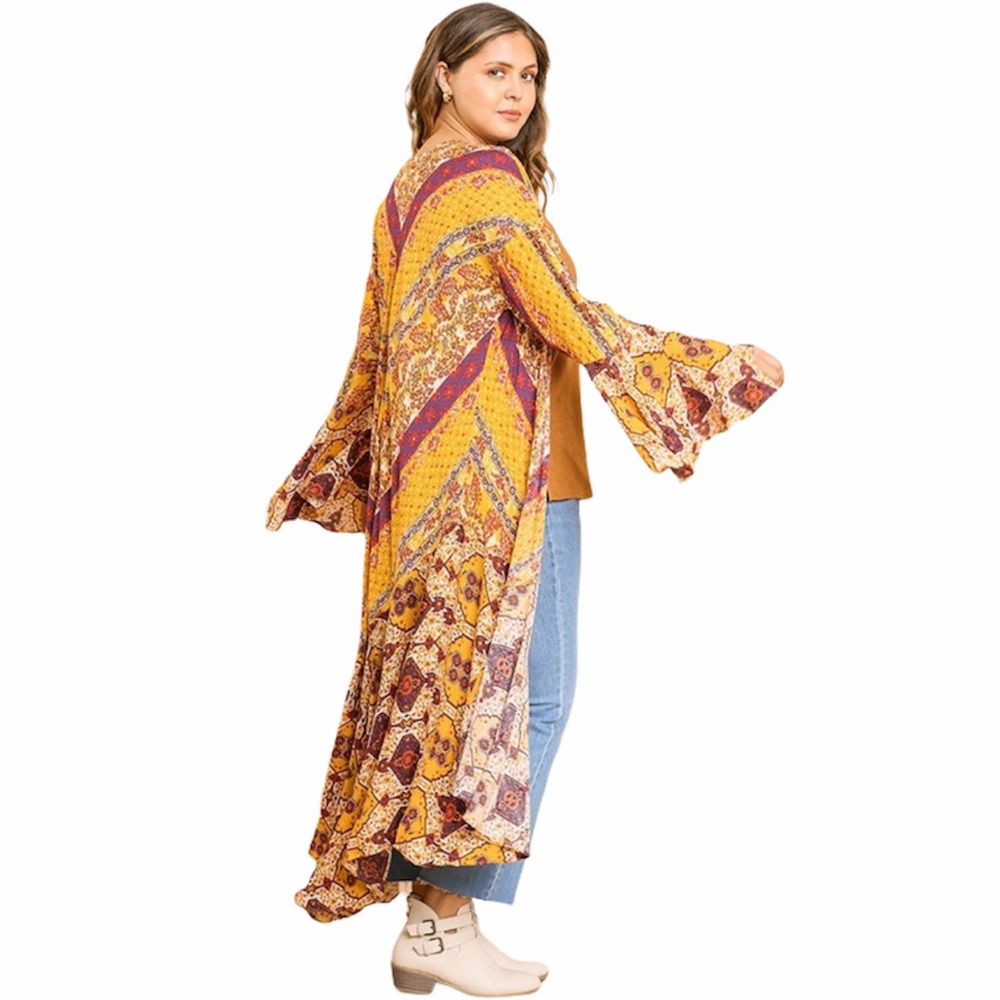 LAST 1 NWT Gypsy Boho Duster Kimono Umgee XL 1X - Picture 5 of 7